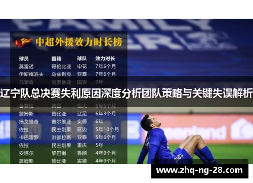 辽宁队总决赛失利原因深度分析团队策略与关键失误解析
